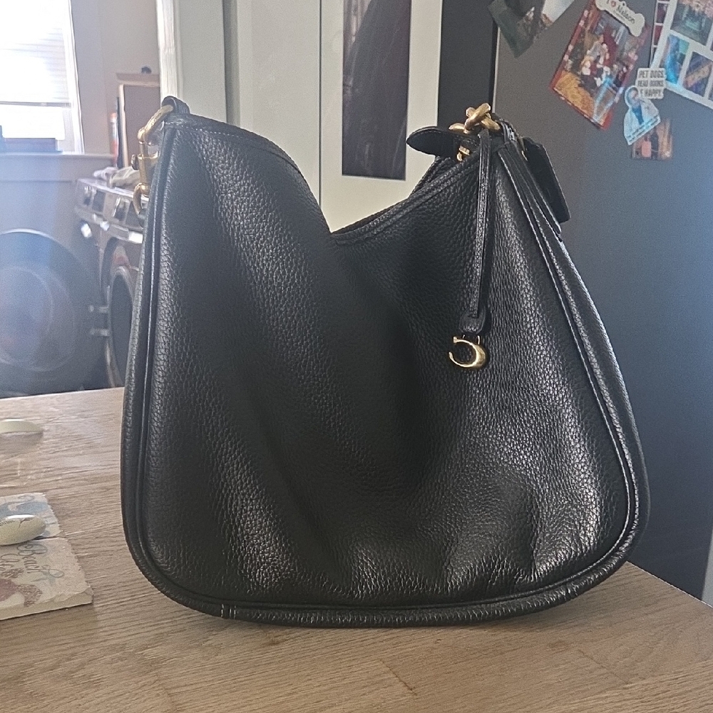 Coach Black Leather Shoulder Bag
